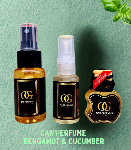 Bergamot & Cucumber Car Perfume Combo Set(Free Gift)